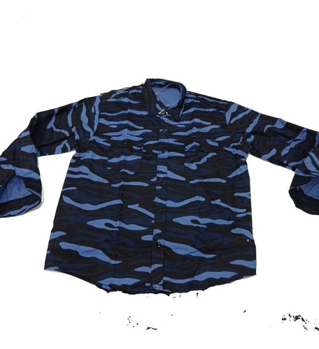 Oferta Camisa Manga Larga Ripstop Camuflado Infanteria Azul