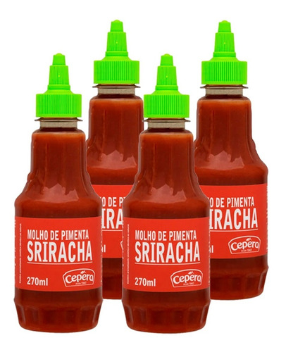 Molho De Pimenta Sriracha 270ml Cepêra - 4 Unidades