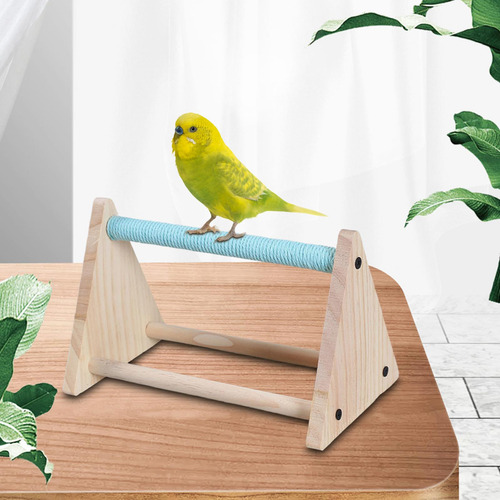 Soporte De Madera Para Loros, Percha De Pie Para Loros, Azul