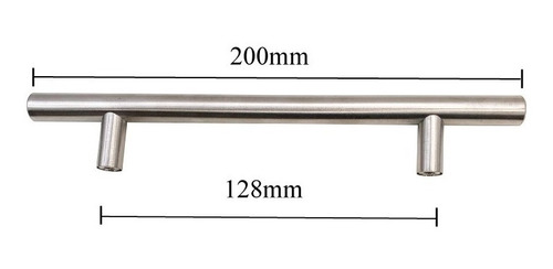 Imagen 3 de 5 de Tirador Madrid Inox. 128mm 10 Unidades