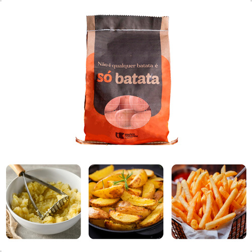 Batata Inglesa E Asterix Escovada Selecionada Saco Kit 5 Kg