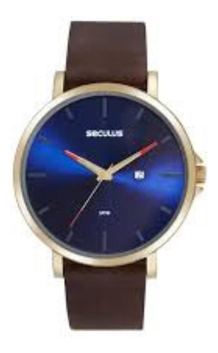 Relógio Masculino Seculus 44181gpsvdc2 Couro 5 Atm 46mm