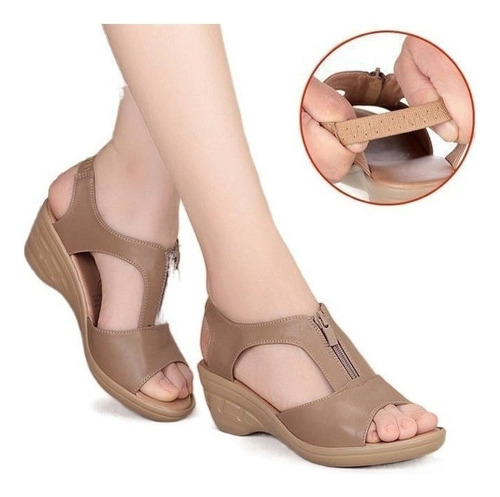 Sandalias Plataforma Dama De Comodidad Casual