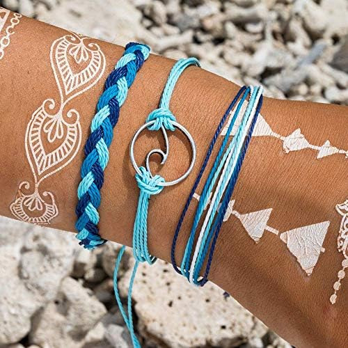 Starain Pulseras De Hilo Azul Para Mujeres Y Niñas Conjunto