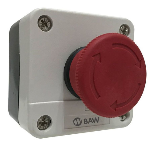 Botón pulsador BAW B5CM-J174 blanco/rojo