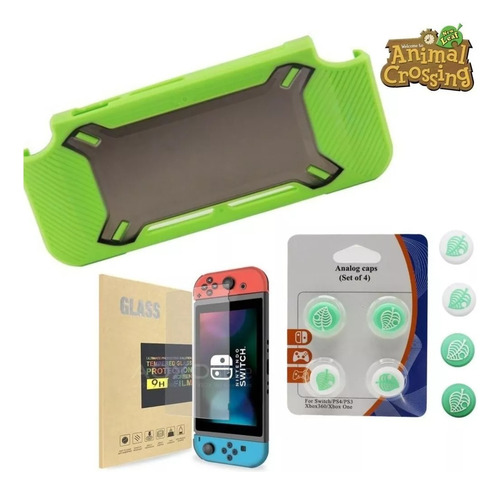 Kit Nintendo Switch + Case Protector + Mica Thumb  05