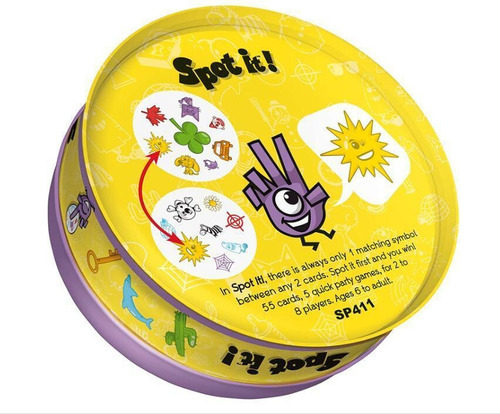 Imagen 4 de 10 de Spot It Dobble Juego De Carta De Mesa Caja 2 Pcs