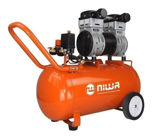 Imagen 1 de 1 de Compresor de aire eléctrico Niwa ASW-50 monofásico 50L 2hp 220V naranja