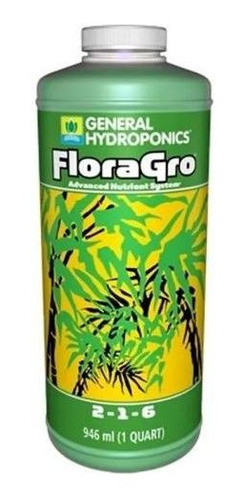 Fertilizante Floragro 2-1-6 946ml - General Hydroponics