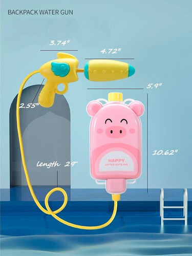 Pistola De Agua Con Tanque Mochila 2000ml Infantil