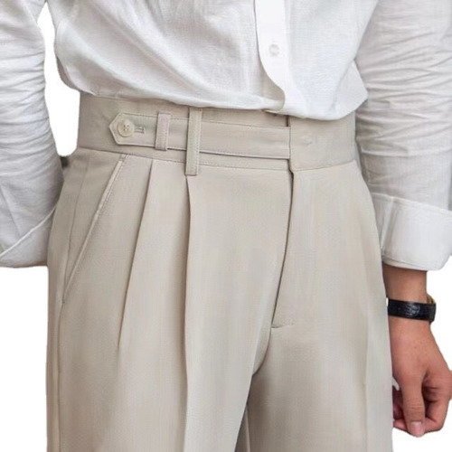 Pantalones De Vestir Para Hombre, Pantalones Vintage De Cint