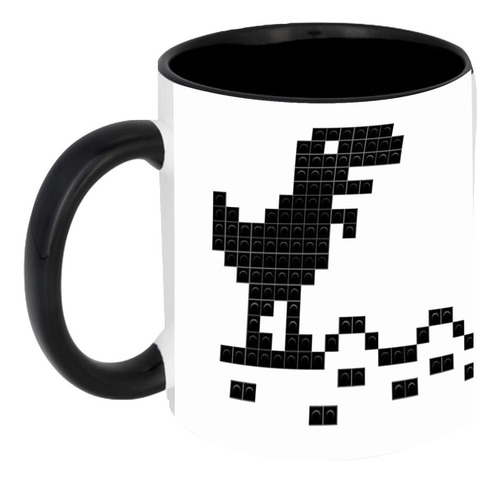 Taza Negra Ceramica 325ml No Wifi Rex Catus 1267
