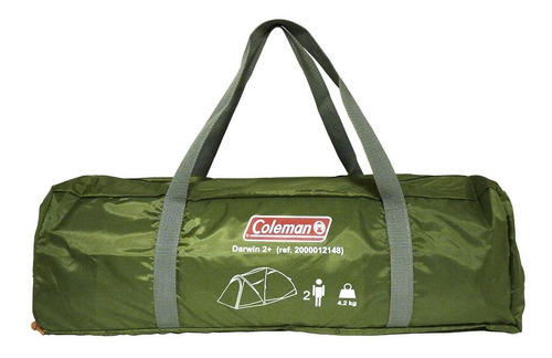 Carpa Coleman Darwin 2.0 2p+ C/ Abside Waterproof Tent Color Verde