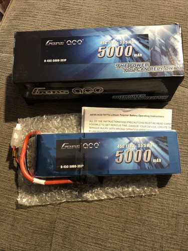 Bateria Lipo Gens Ace 5000mah 11.1v 45c 3s Rc Cars Traxxas