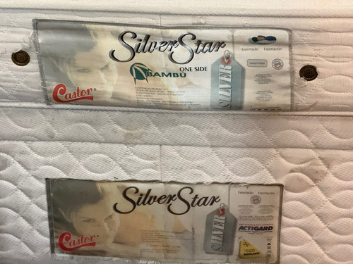 Sommier Con Box De 1,40 Marca Castor !!made In Brasil! Blanco (Usado)