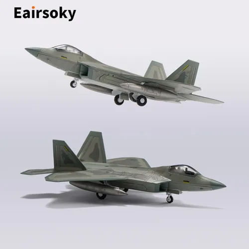 Modelo De Avião De Combate F-22 Raptor Em Metal Na Escala 1