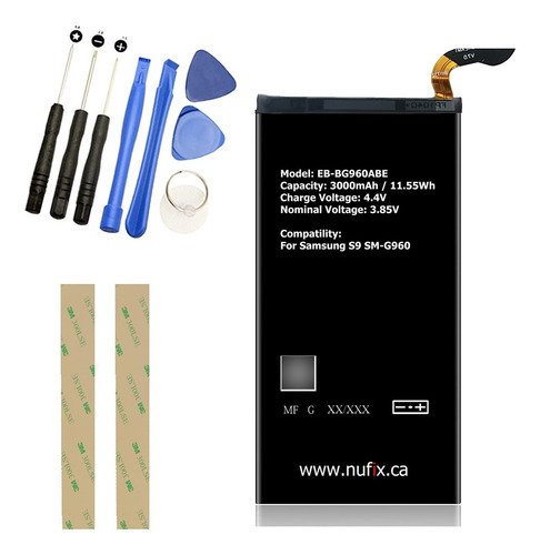 Nufix Battery Replacement For Samsung S9 3000mah Compatible