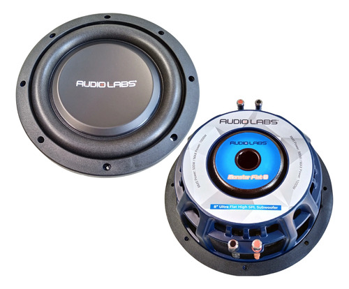 Subwoofer Plano 8 Pulgadas Audio Labs Monsterflat8 1000w Negro