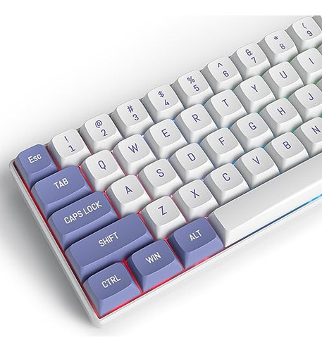 Pack De Teclas Moradas Y Blancas Para Teclados Mecnicos