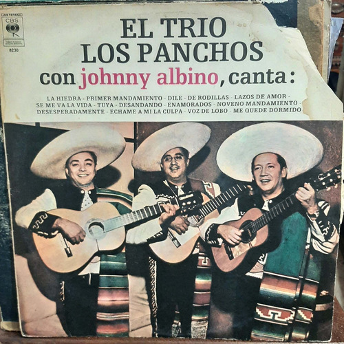 Portada El Trio Los Panchos Con Johnny Albino Canta P2