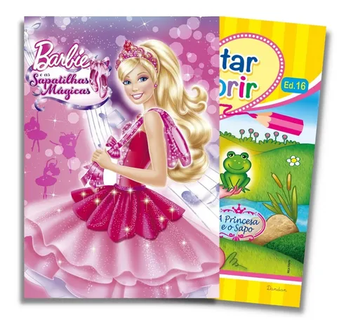 Barbie e as Sapatilhas Mágicas - Livro de Pintar com Jogos Piruetas