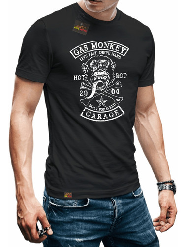 Polera-gas Monkey Garage  Live Fast Drive Hard 