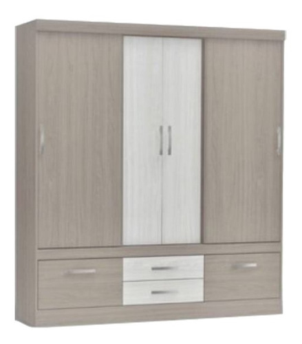 Closet Yardas 4 Puertas 4 Cajones Modelo S453 Bicolor Color Beige