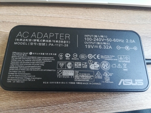 Carregador de ponta fina Asus Rog 6.32a Pa-1121-28