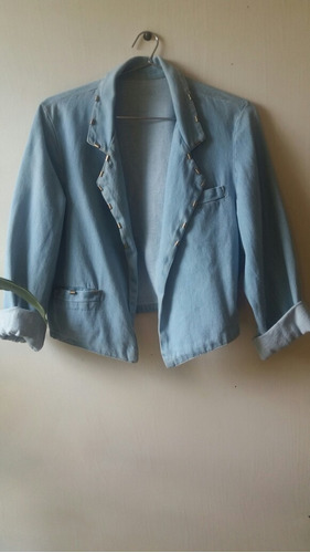 Chaqueta / Campera De Jean Con Tachas