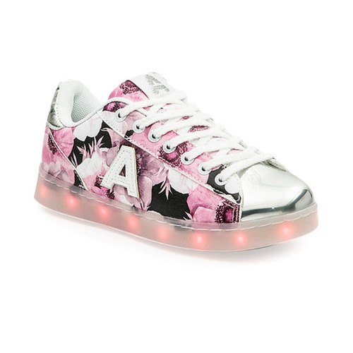 Zapatillas Addnice Luces Led Carga Usb Flores 2 Mundo Manias