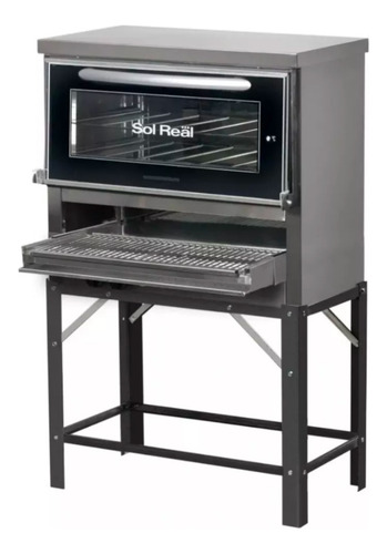 Imagen 5 de 9 de Horno Pizzero Sol Real 6 Moldes Visor Con Parrilla Sin Humo