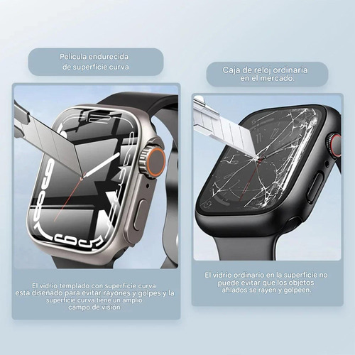 Case Cristal Templado Para Apple Watch Proteccion 360°