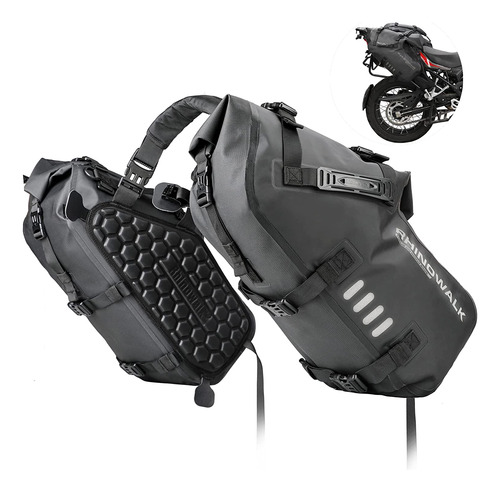 Alforjas Rhinowalk P/ Motocicleta, 12 L, Impermeables, 2 Uni