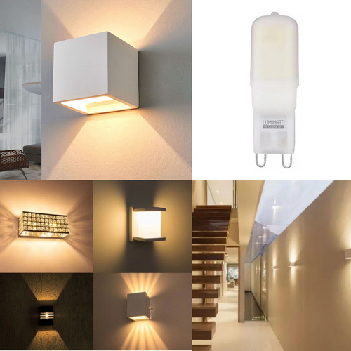 Kit 10pç Lâmpada Led Halopin G9 3w 2400k Luz Ambar Lumanti Luz Branco-quente 127/220v