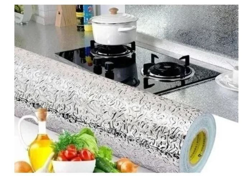 Imagen 2 de 4 de Autoadhesivo De Aluminio Para Cocina 5 Metros