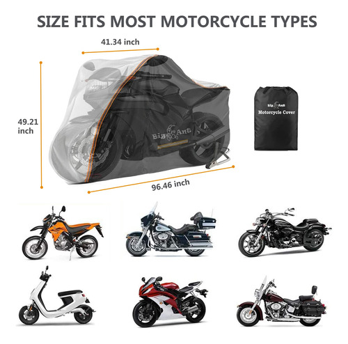 Big Ant Funda Para Motocicleta Impermeable Toda Estacion Al