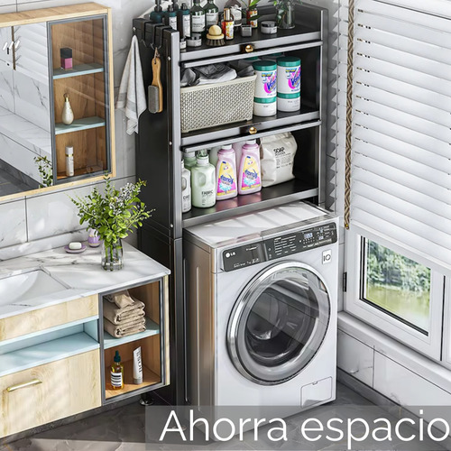 Organizador Para Lavandería Estante 2 Niveles Lavadora