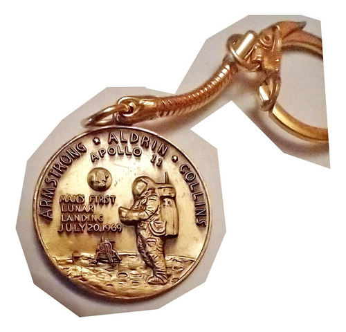 Llavero apolo 11 Man's first Lunar Landing Nasa 70s (Usado)