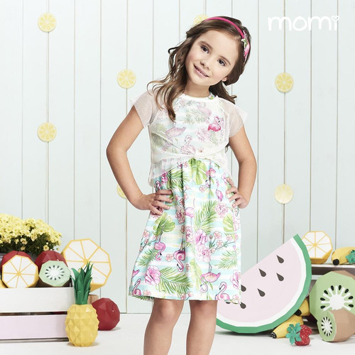 vestido floral tropical