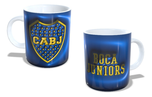 Taza De Cerámica Importada Boca Juniors Efecto 3d  M1