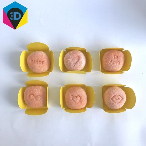 Imagem 2 de 10 de Kit Carimbo Brigadeiro Namorado, Casal, Coração, Amor 6peças
