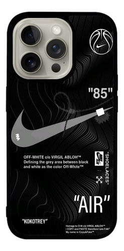 Funda Para Celular Off-white X Nike Black Edition  Estilo Negro Samsung S22 Ultra