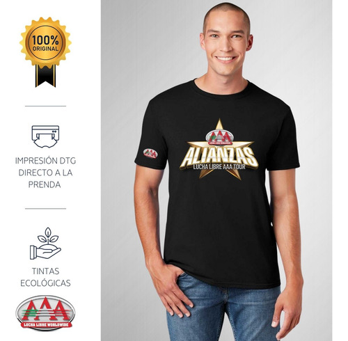 Playera Deportiva Hombre Lucha Libre Aaa Alianzas