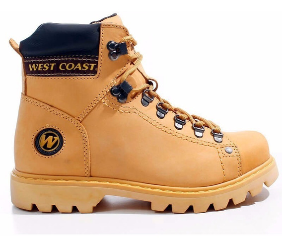 Bota Coturno West Coast Worker 5790 Couro Legítimo Amarelo | Mercado Livre