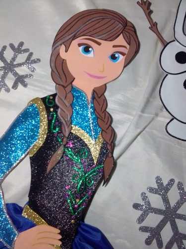 Frozen Anna Y Elsa Princesas Disney En Foami Decorar Fiestas