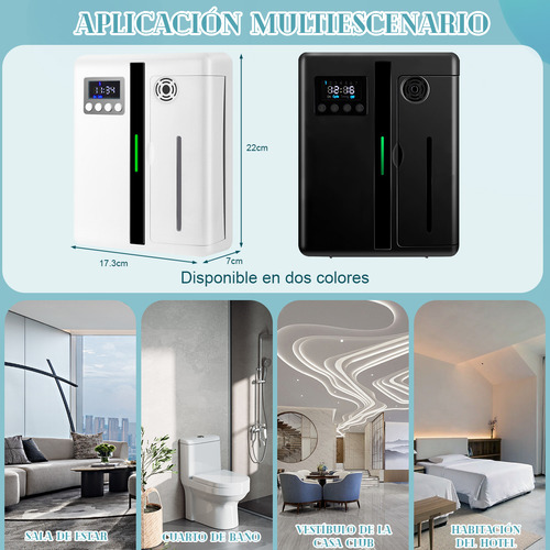 Time4buy Difusor Bluetooth De Profesional Aromatización,Nano atomización,difusión uniforme de la fragancia,temporización de cuatro etapas,fragancia cíclica,eliminación de olores, fragancia moderada