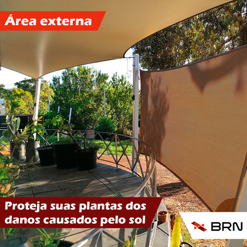 Tela Toldo Chocolate 7x3 Metros Com Argolas Adicionais