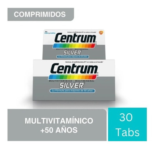 Centrum Silver 30 Comprimidos Adulto Mayor 50 Años O Más