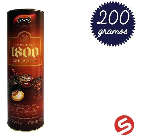 Chocolates Turin Tequila 1800 Tubo