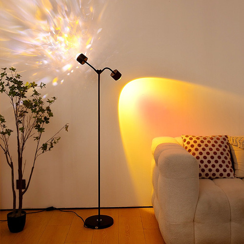 Sala De Estar Luz Puesta Del Sol Agua Corrugado Ambiente Luz